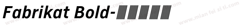 Fabrikat Bold字体转换